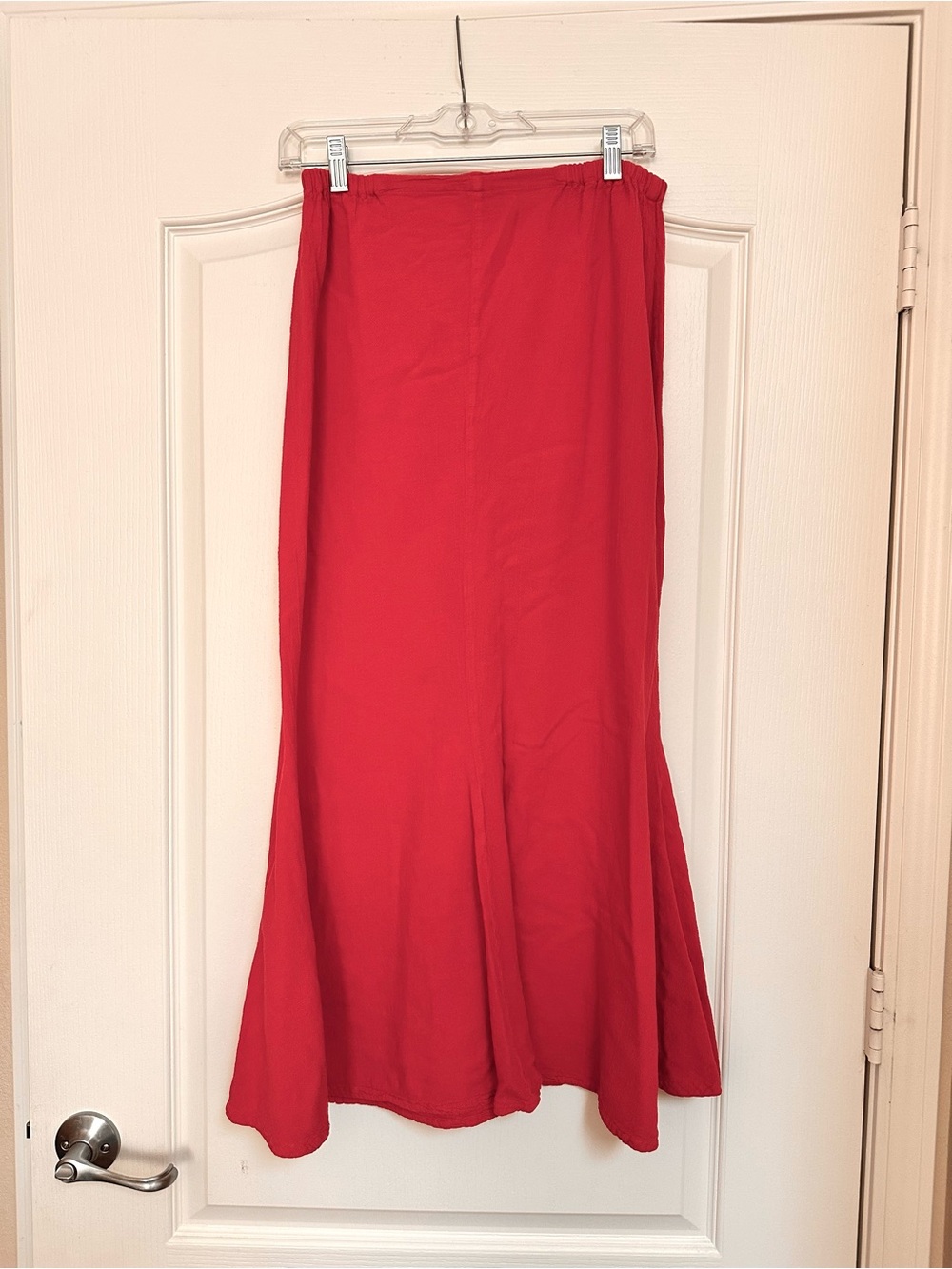 Oh My Gauze! Red Midi Flared Skirt
